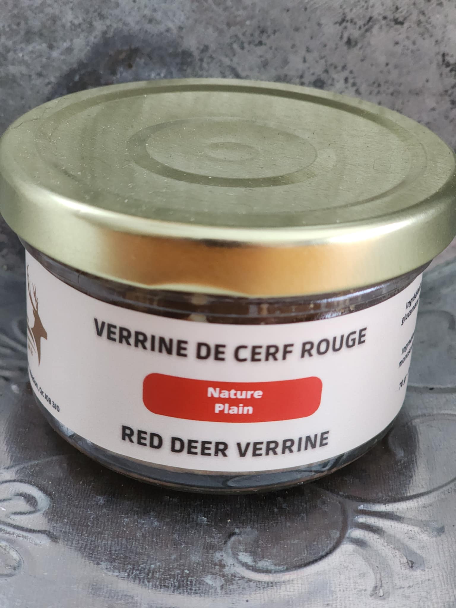 Verrine de cerf rouge nature artisanale 70g La Ferme Renaissance