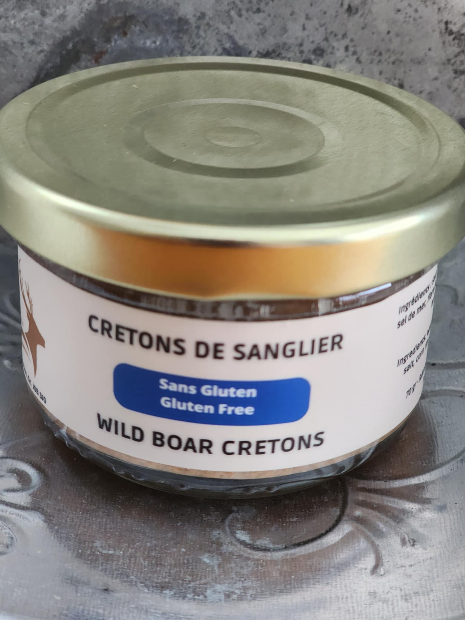 Verrine de sanglier sans gluten artisanale 70g Québec